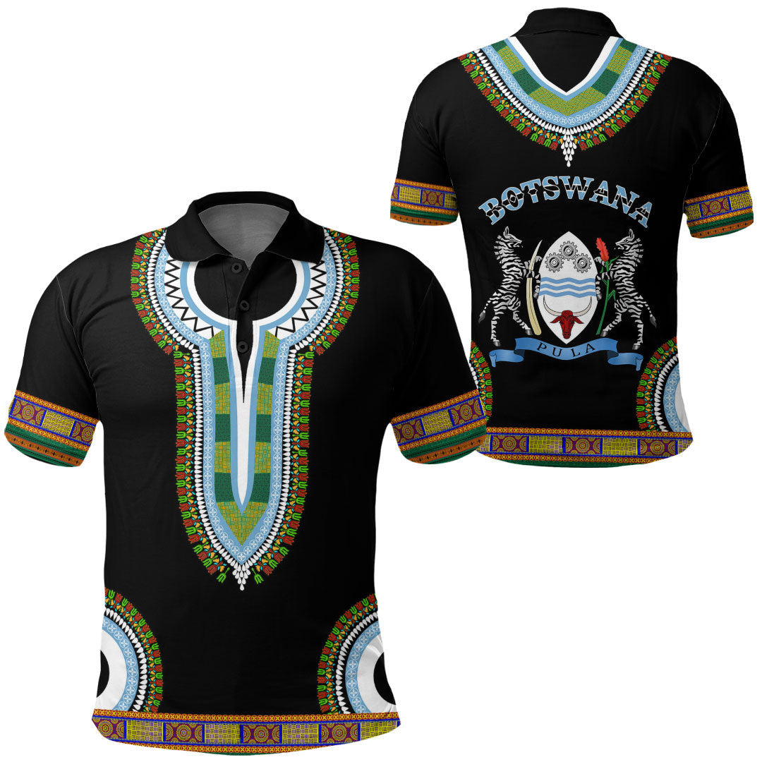 Clothing Botswana Dashiki Polo Shirts