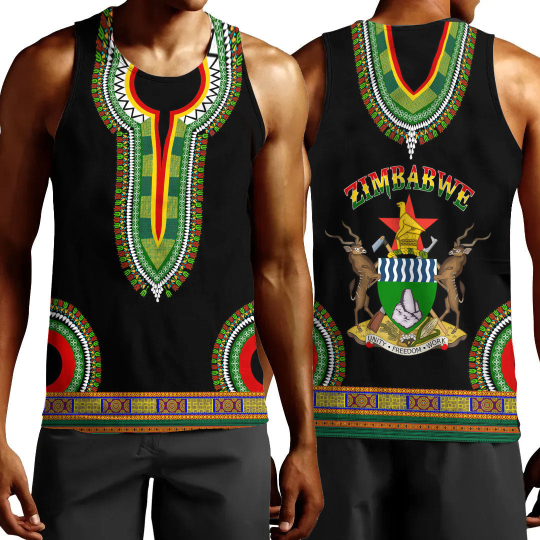Clothing Zimbabwe Dashiki Tank Top