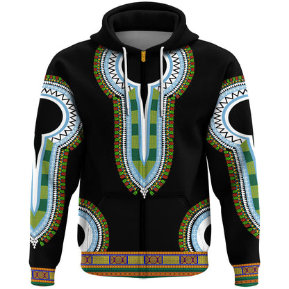 Clothing Botswana Dashiki Zip Hoodie