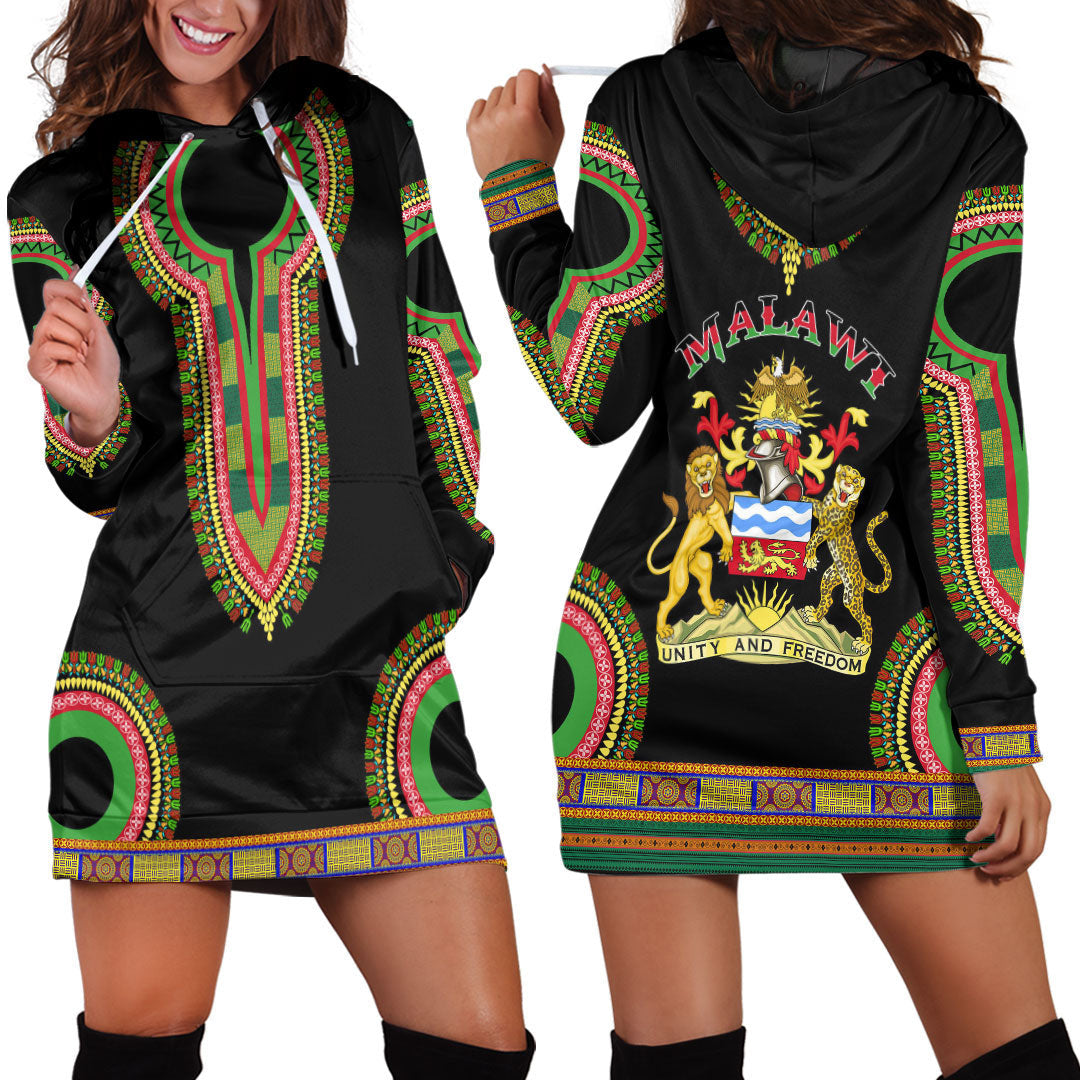 Clothing Malawi Dashiki Hoodie Dress