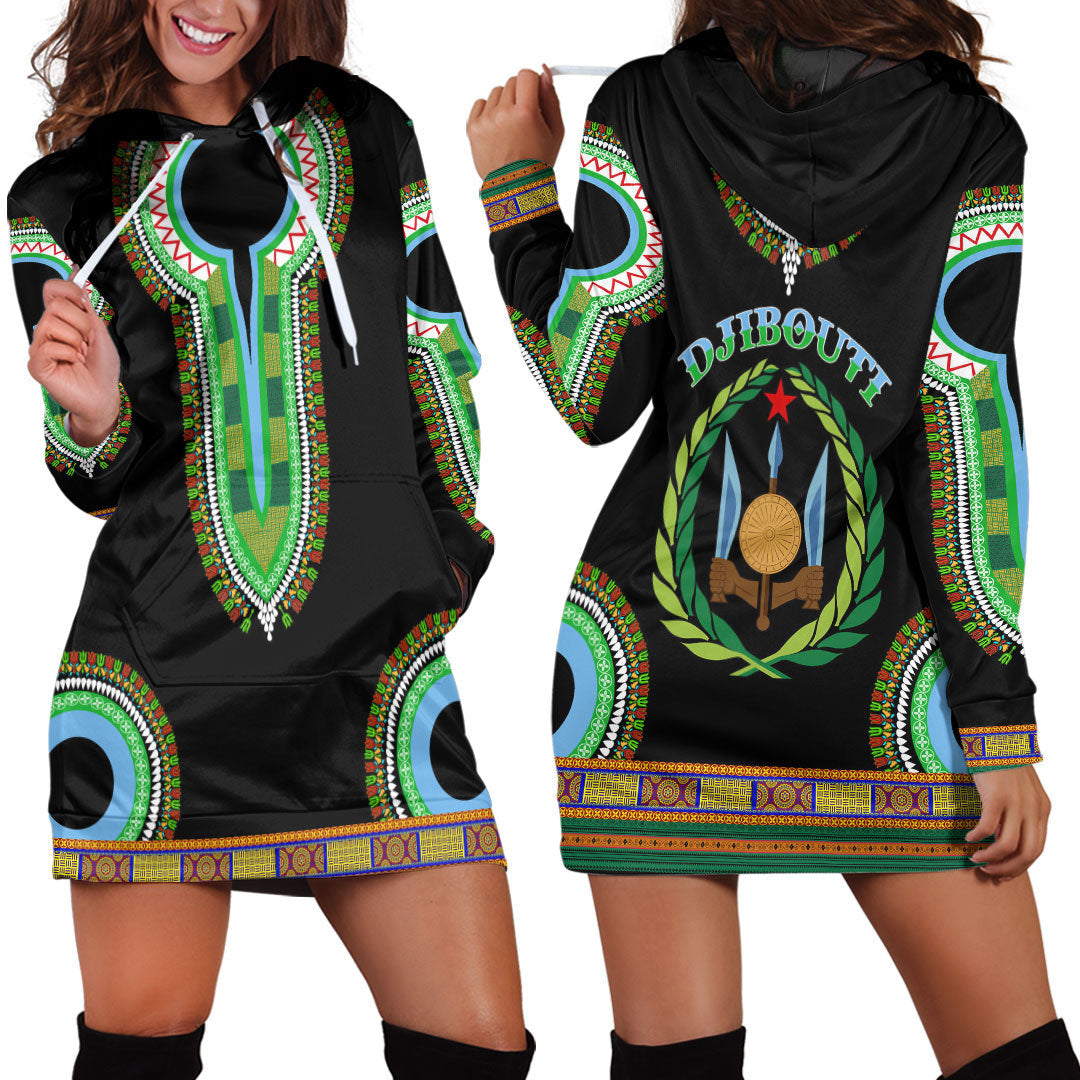 Clothing Djibouti Dashiki Hoodie Dress