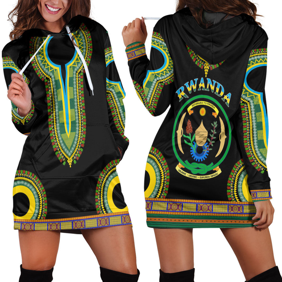 Clothing Rwanda Dashiki Hoodie Dress