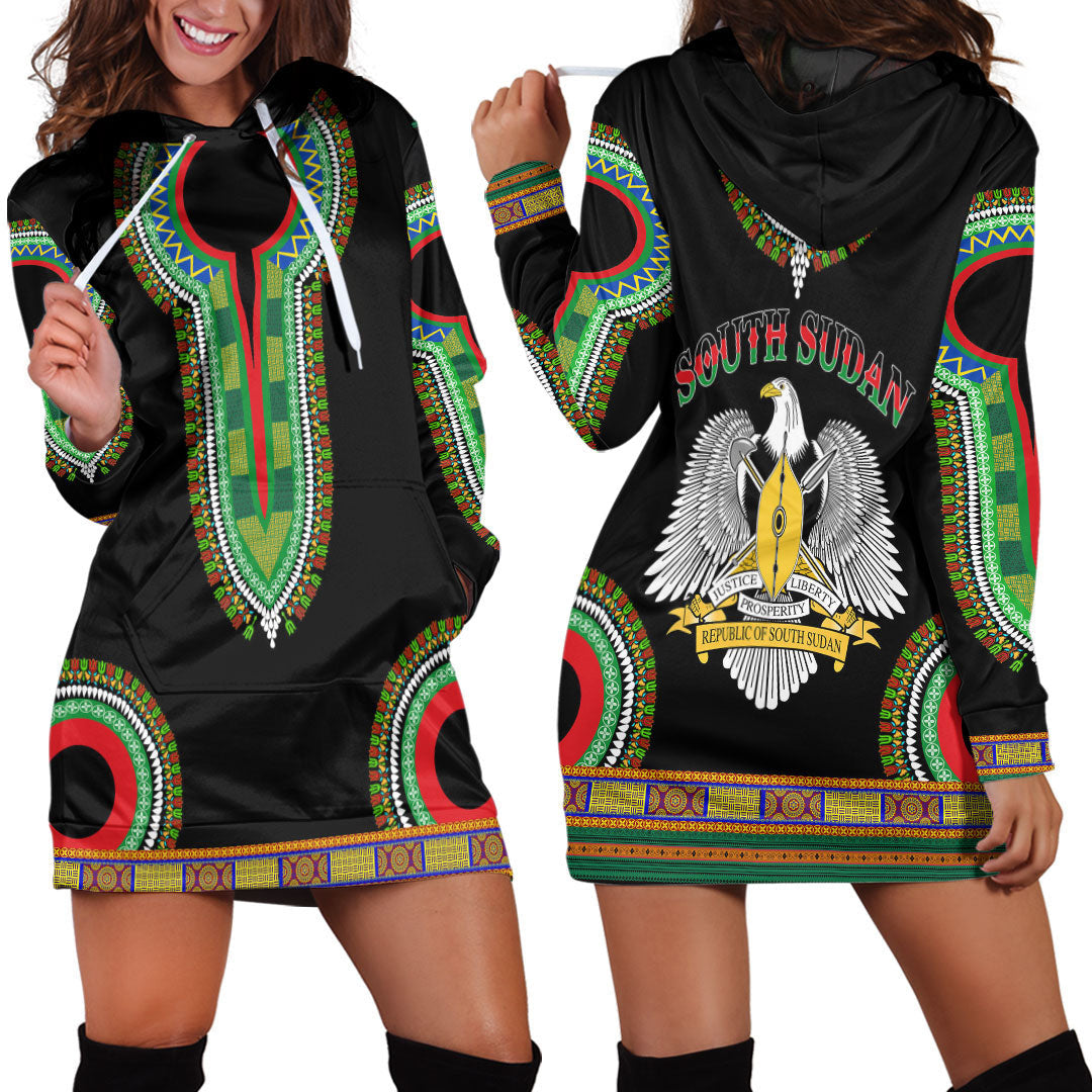 Clothing South Sudan Dashiki Hoodie Dress