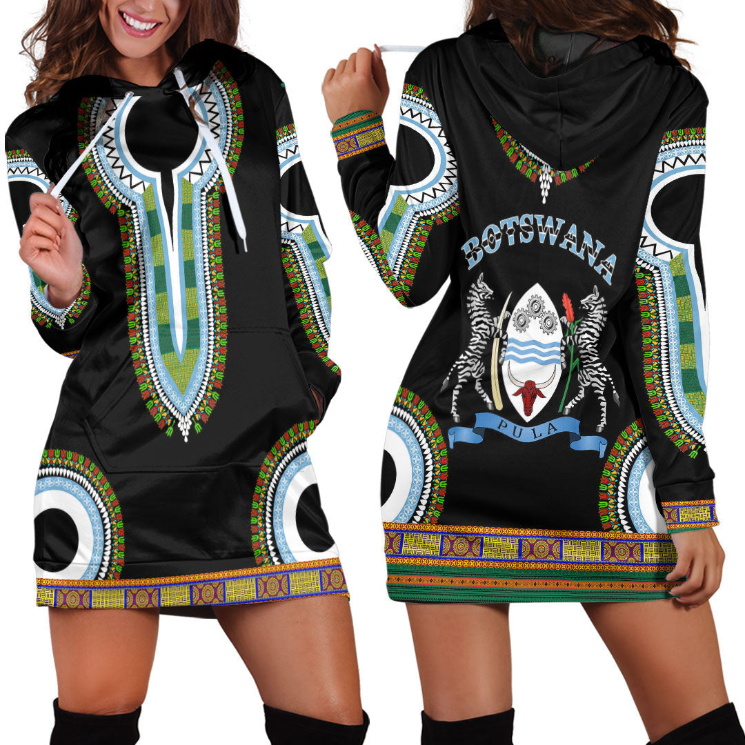 Clothing Botswana Dashiki Hoodie Dress