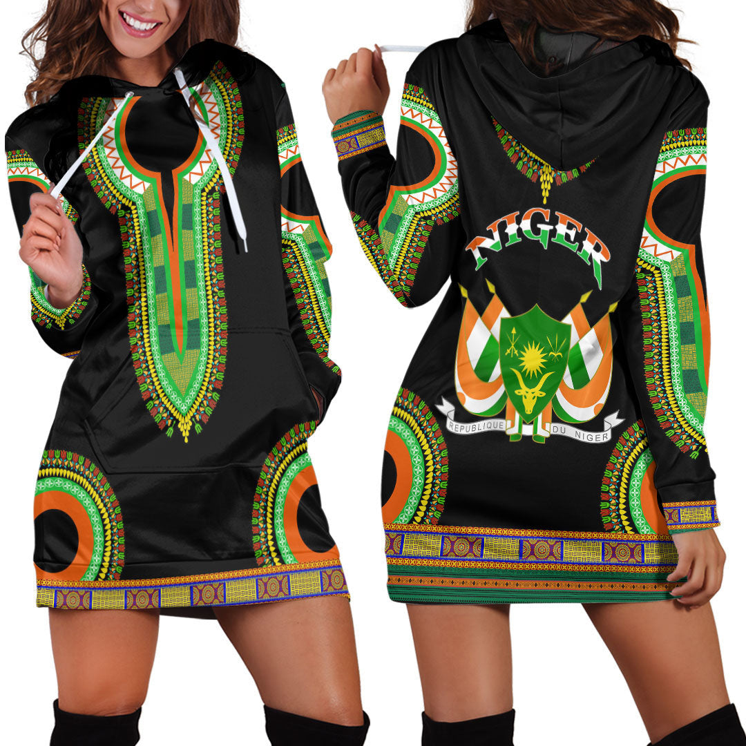 Clothing Niger Dashiki Hoodie Dress