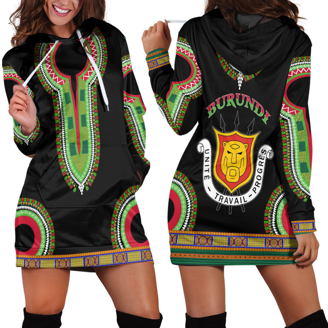 Clothing Burundi Dashiki Hoodie Dress