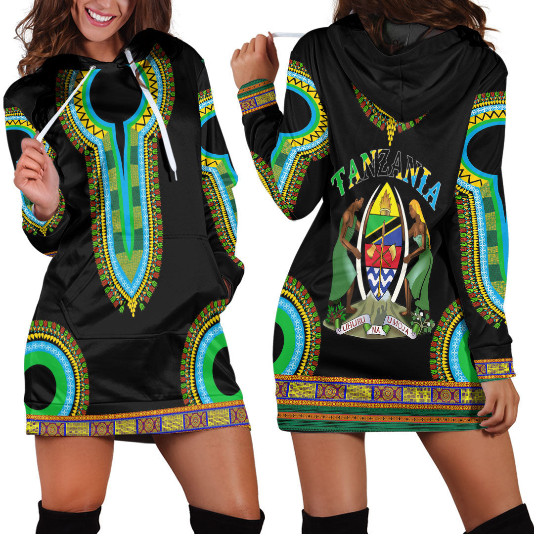 Clothing Tanzania Dashiki Hoodie Dress