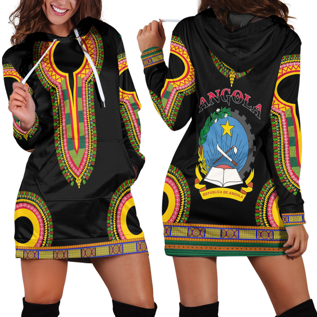 Clothing Angola Dashiki Hoodie Dress