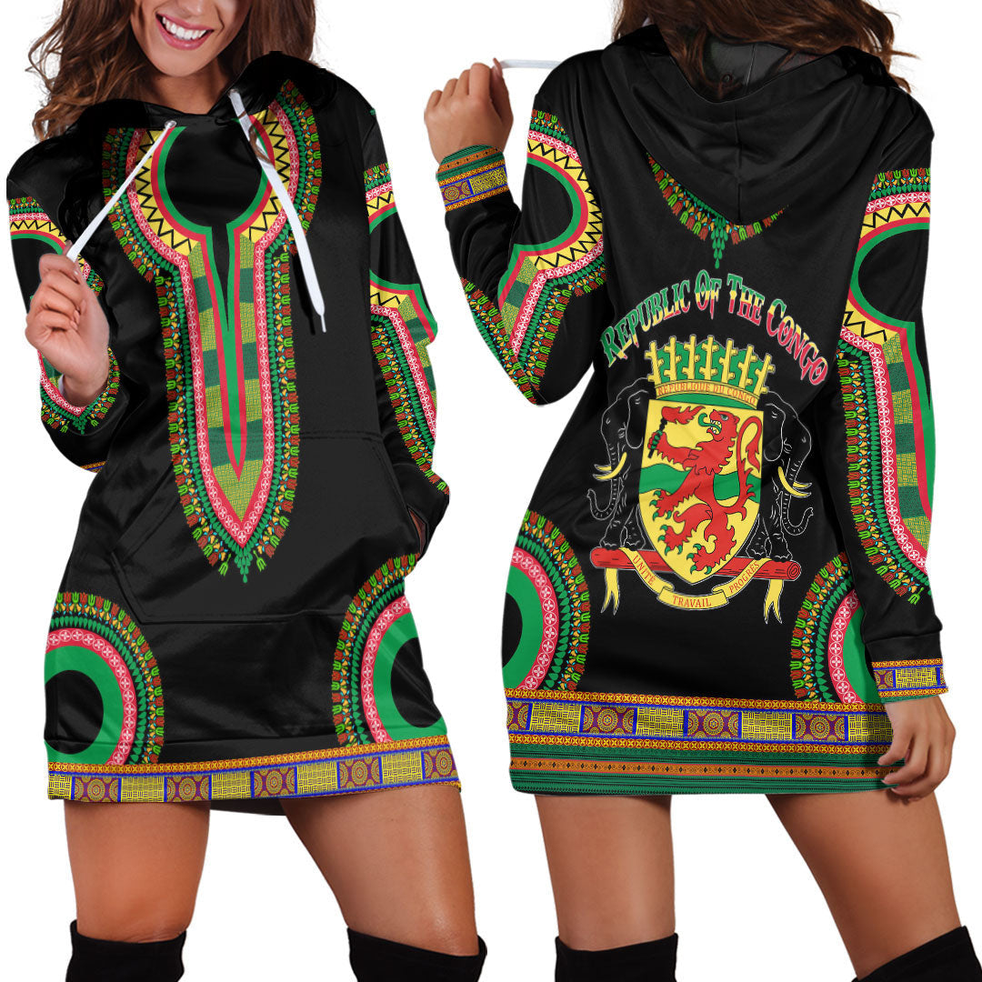 Clothing Republic Of The Congo Dashiki Hoodie Dress