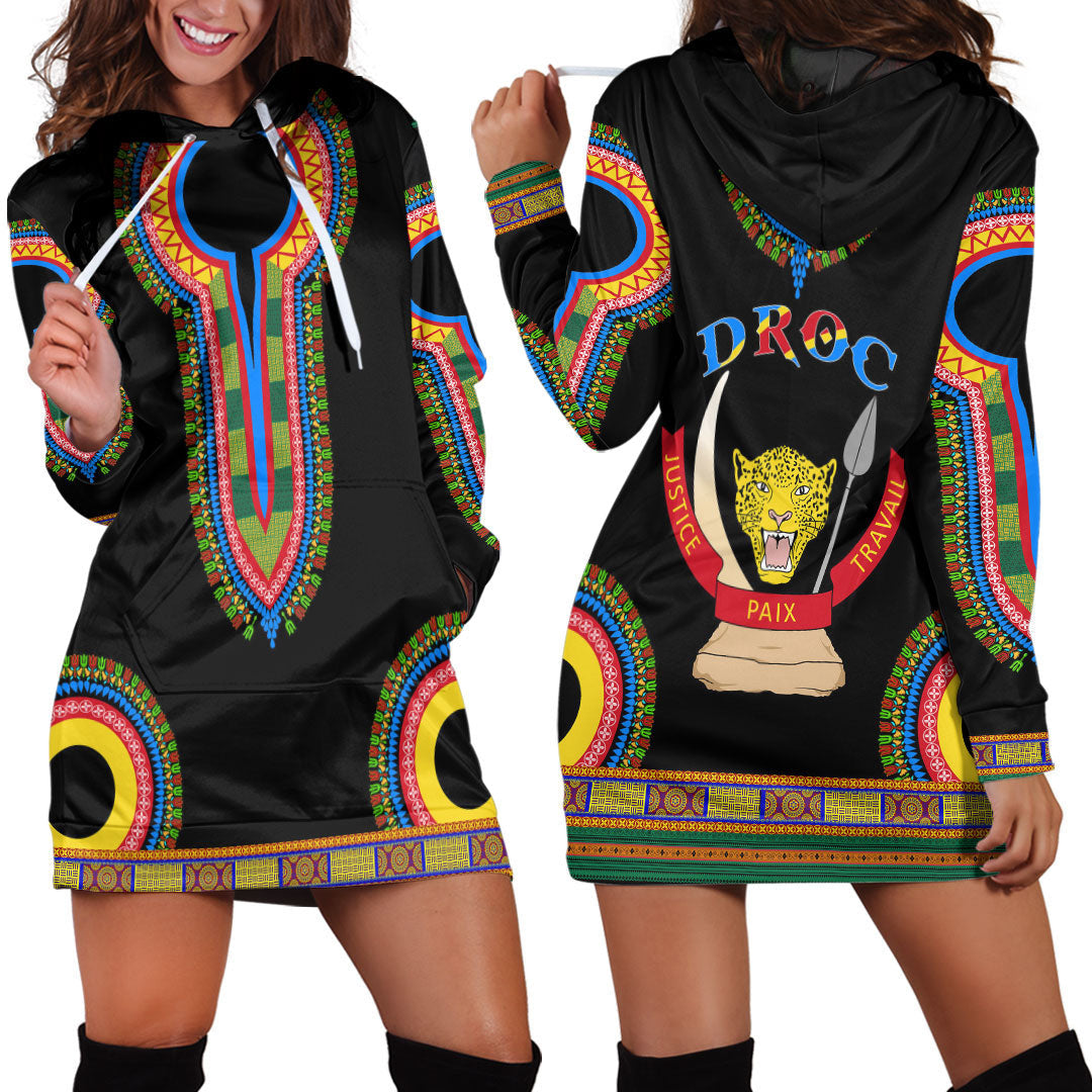 Clothing Democratic Republic Of The Congo Dashiki Hoodie Dress