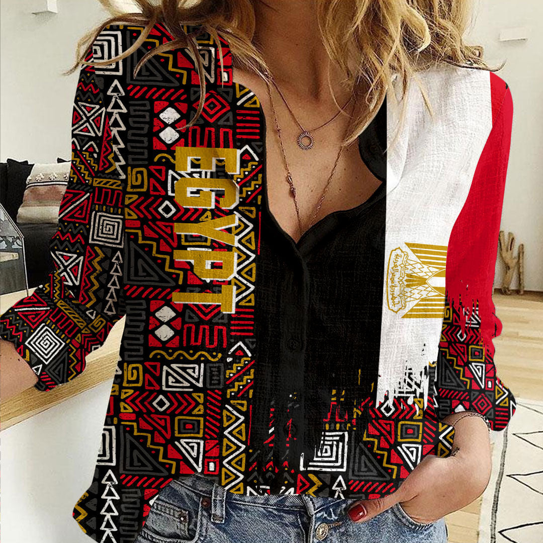 Clothing Egypt Kente Pattern Women's Casual Shirt