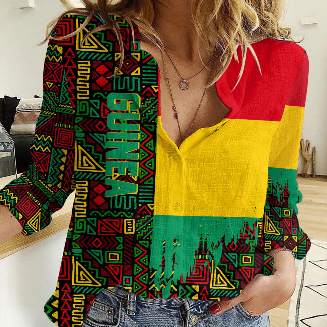Clothing Guinea Kente Pattern Women's Casual Shirt
