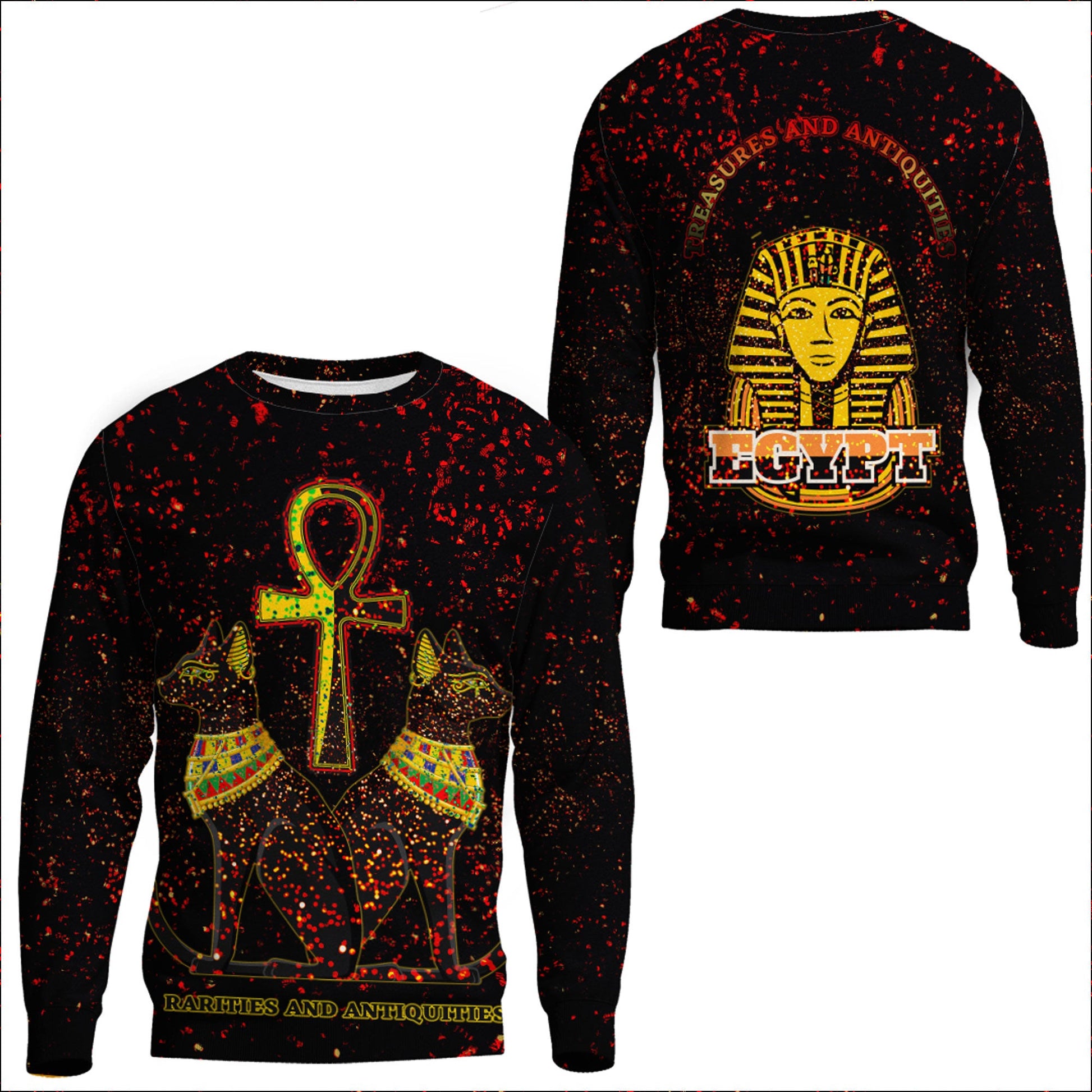 Clothing Egypth Goddess Bastet and Pharaoh Sweatshirts