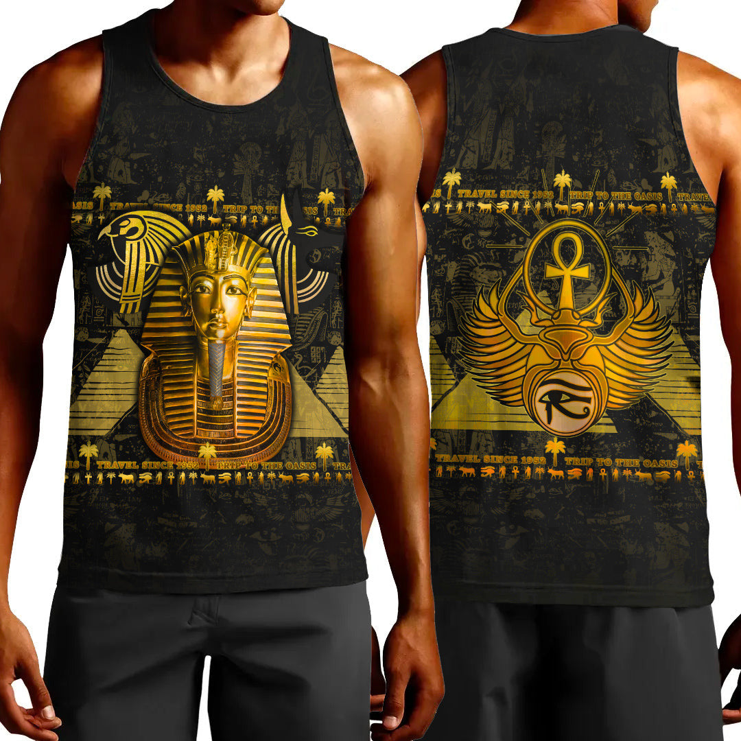 Clothing Egyth Tutankhamun’s Golden and Scarabs Tank Top
