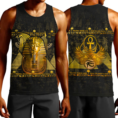 Clothing Egyth Tutankhamun’s Golden and Scarabs Tank Top