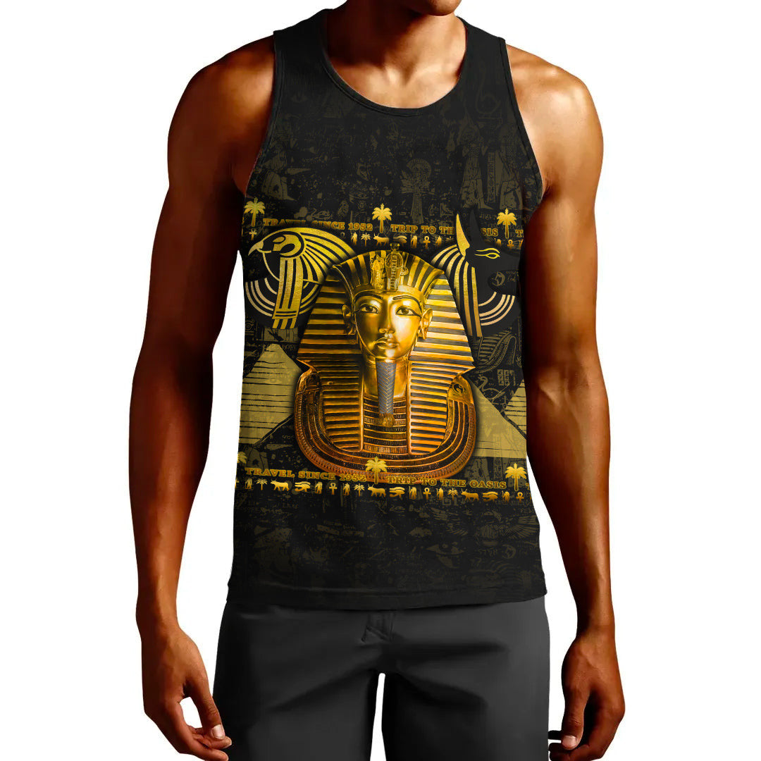 Clothing Egyth Tutankhamun’s Golden and Scarabs Tank Top