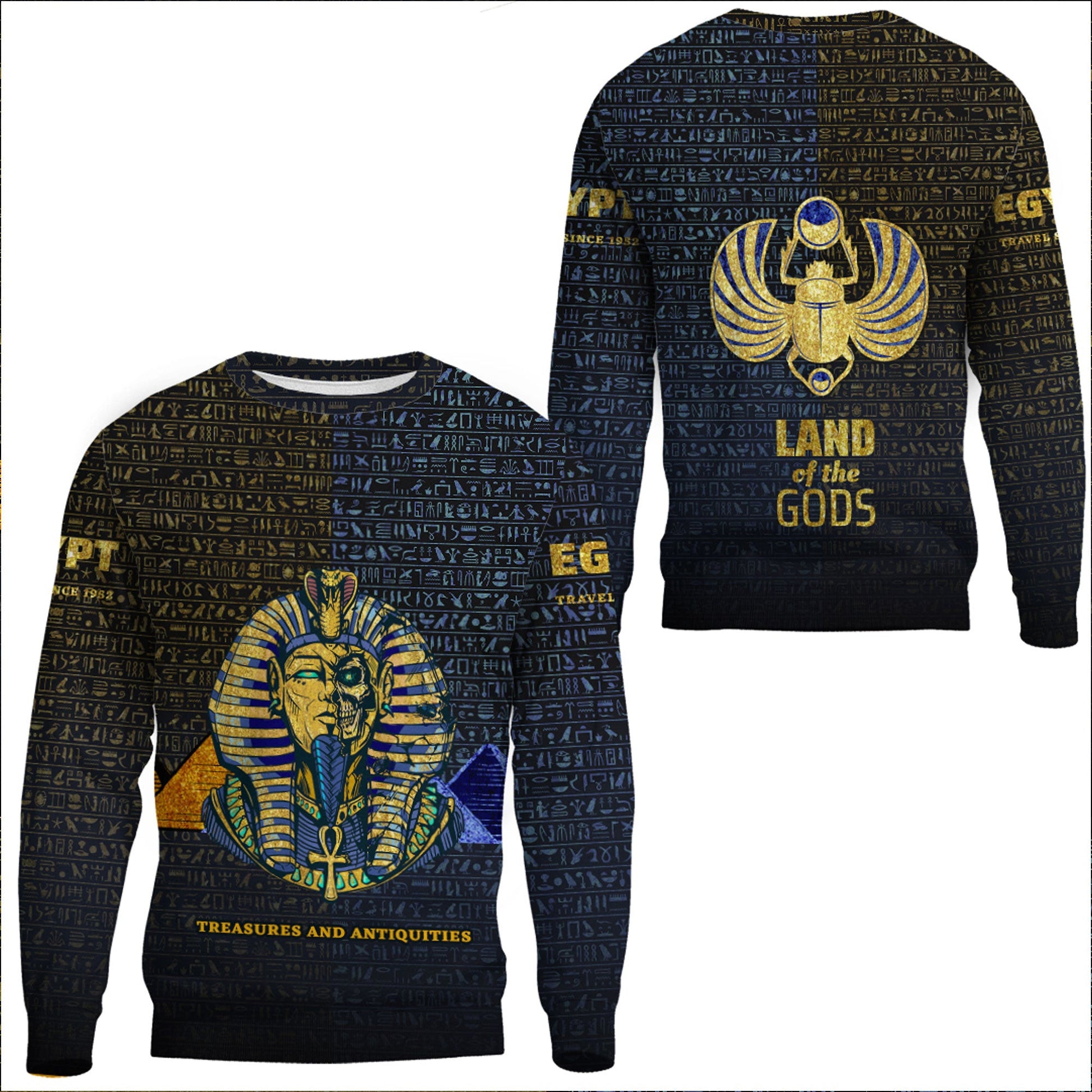 Clothing Egyptian Pharaoh in a Destroyed Sweatshirts