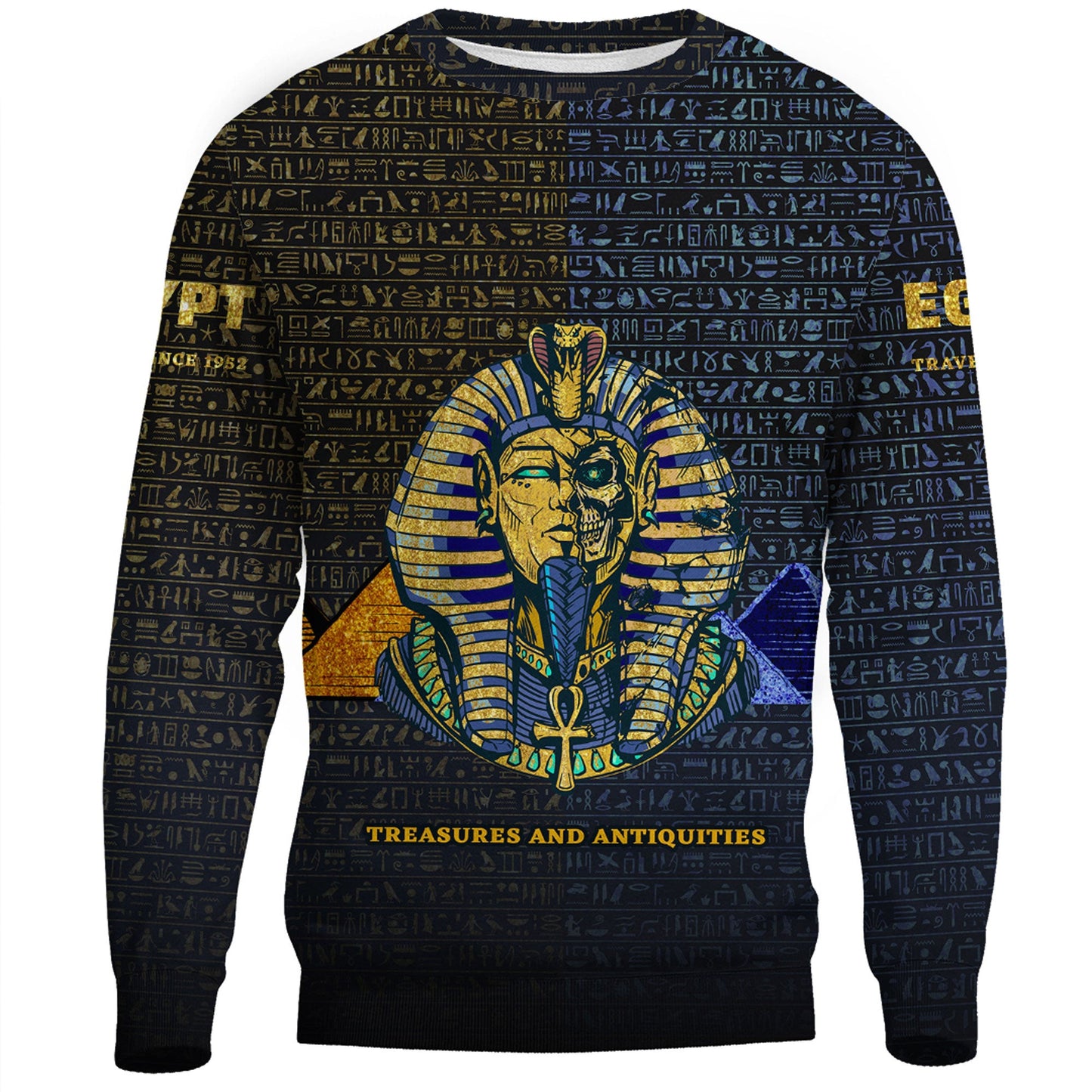 Clothing Egyptian Pharaoh in a Destroyed Sweatshirts
