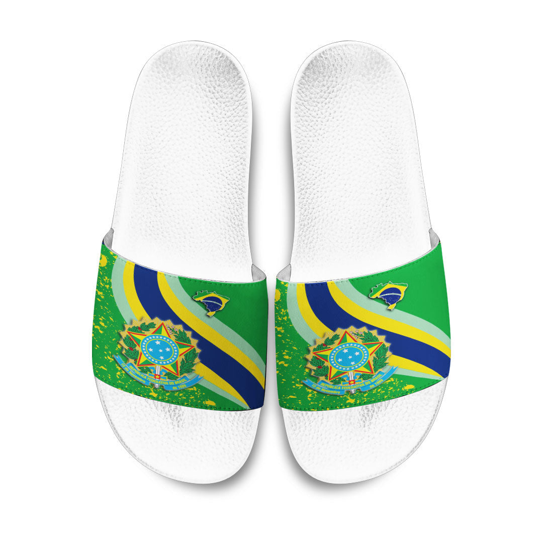 Slide Sandals Brazil Special Flag Slide Sandals