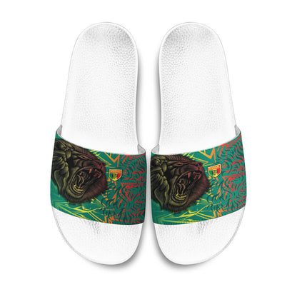 Slide Sandals Senegal Lion Sporty Pattern Slide Sandals