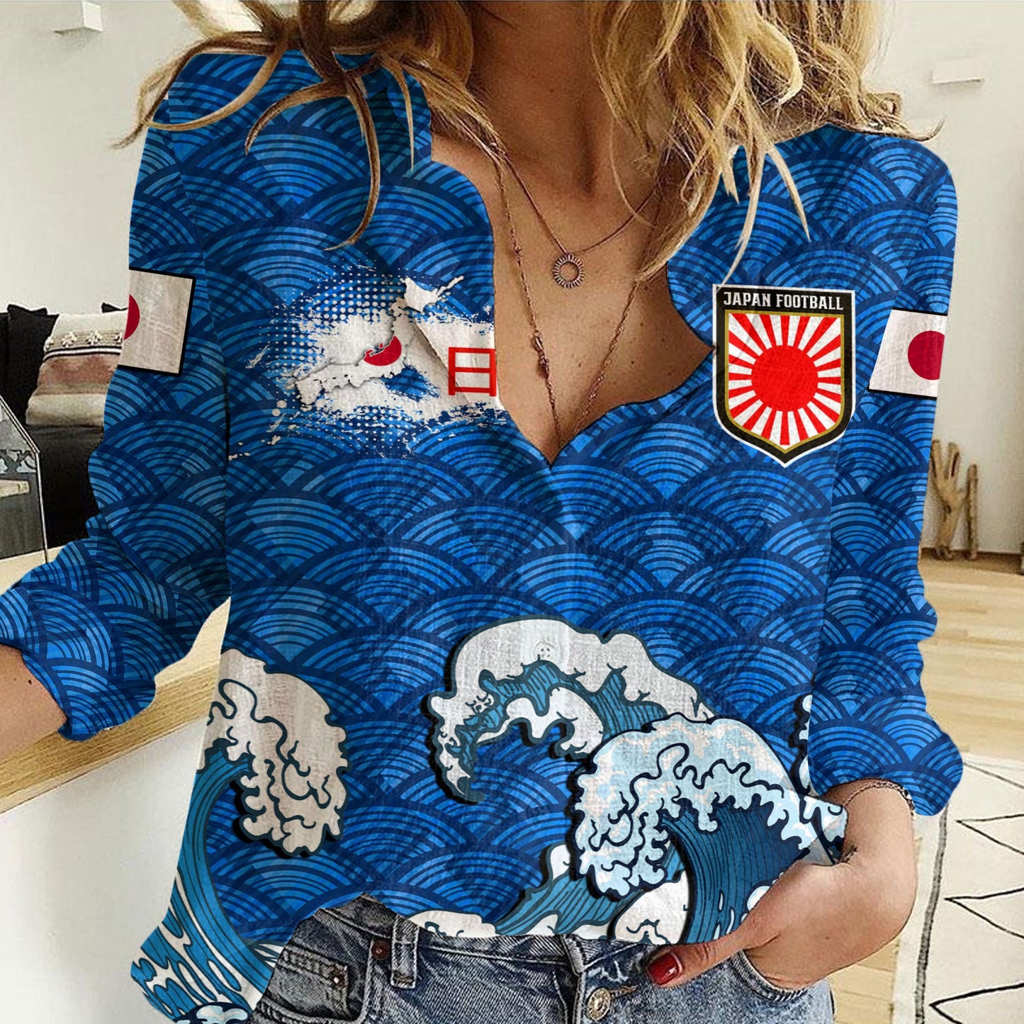 Clothing Japan Football Women Casual Shirt