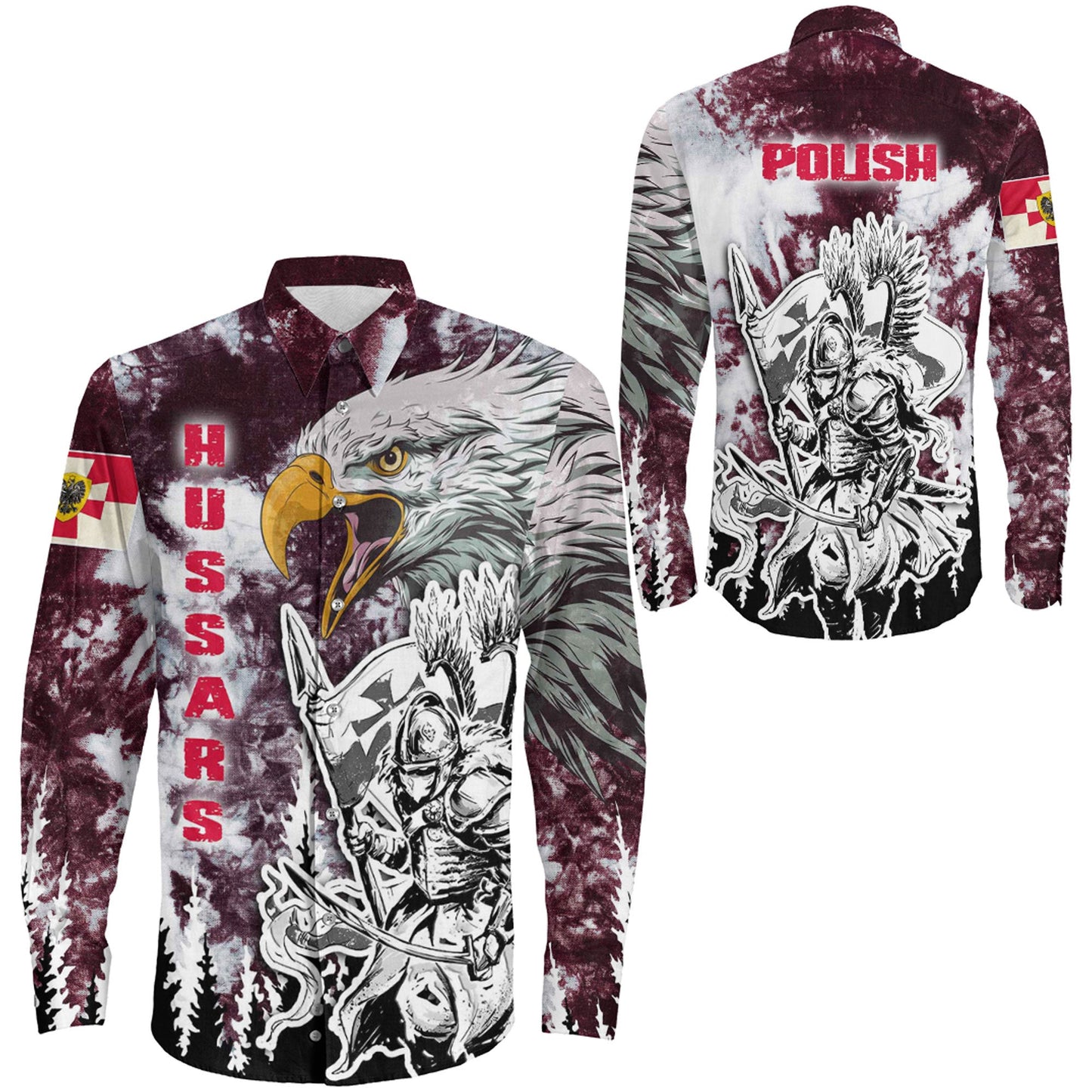 Clothing Polska Polish Hussars Long Sleeve Button Shirt