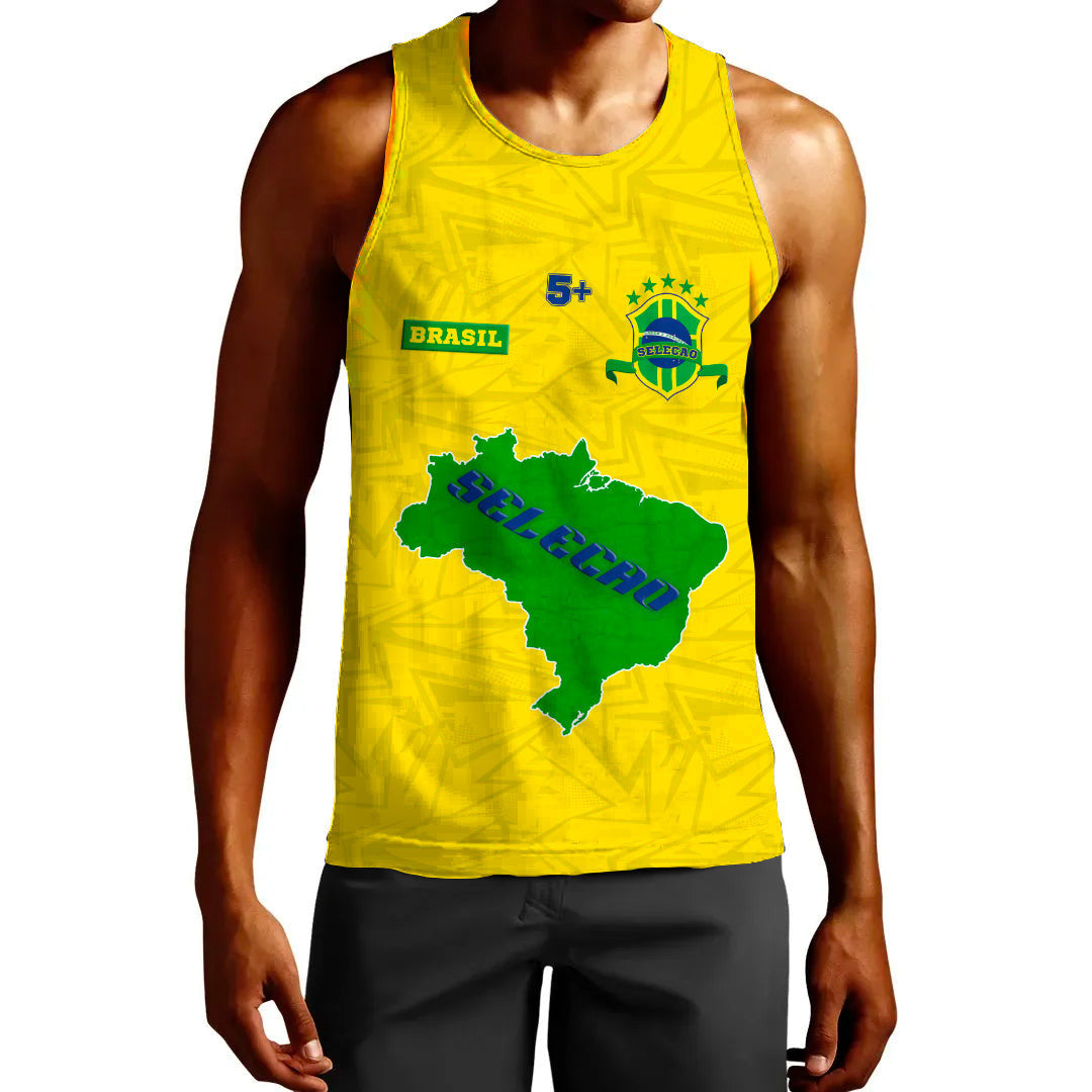 Clothing Custom Brasil Selecao Football Tank Top
