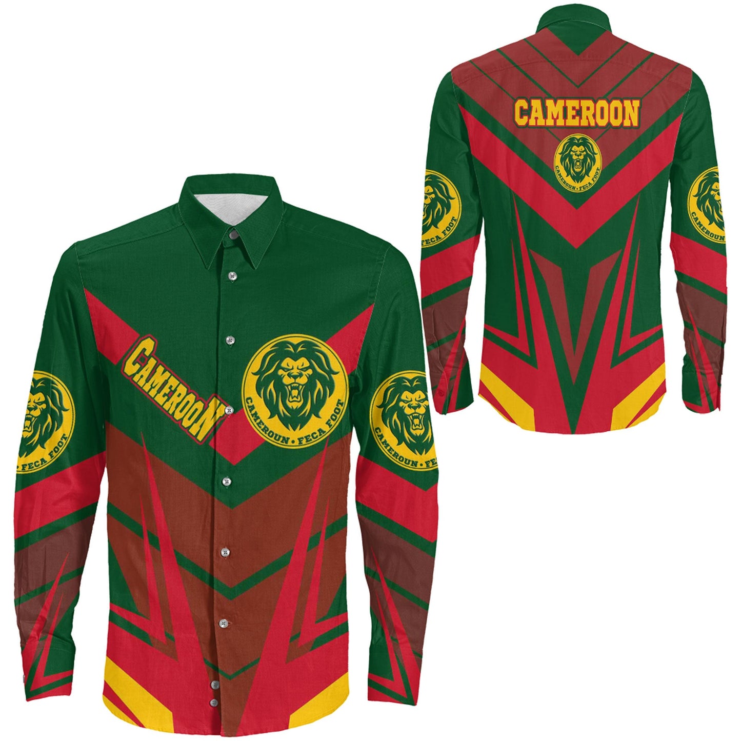 Clothing Cameroon Sporty Style Long Sleeve Button Shirt