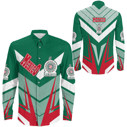 Clothing Mexico Sporty Style Long Sleeve Button Shirt