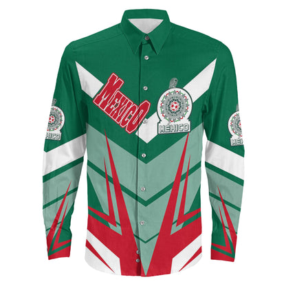 Clothing Mexico Sporty Style Long Sleeve Button Shirt