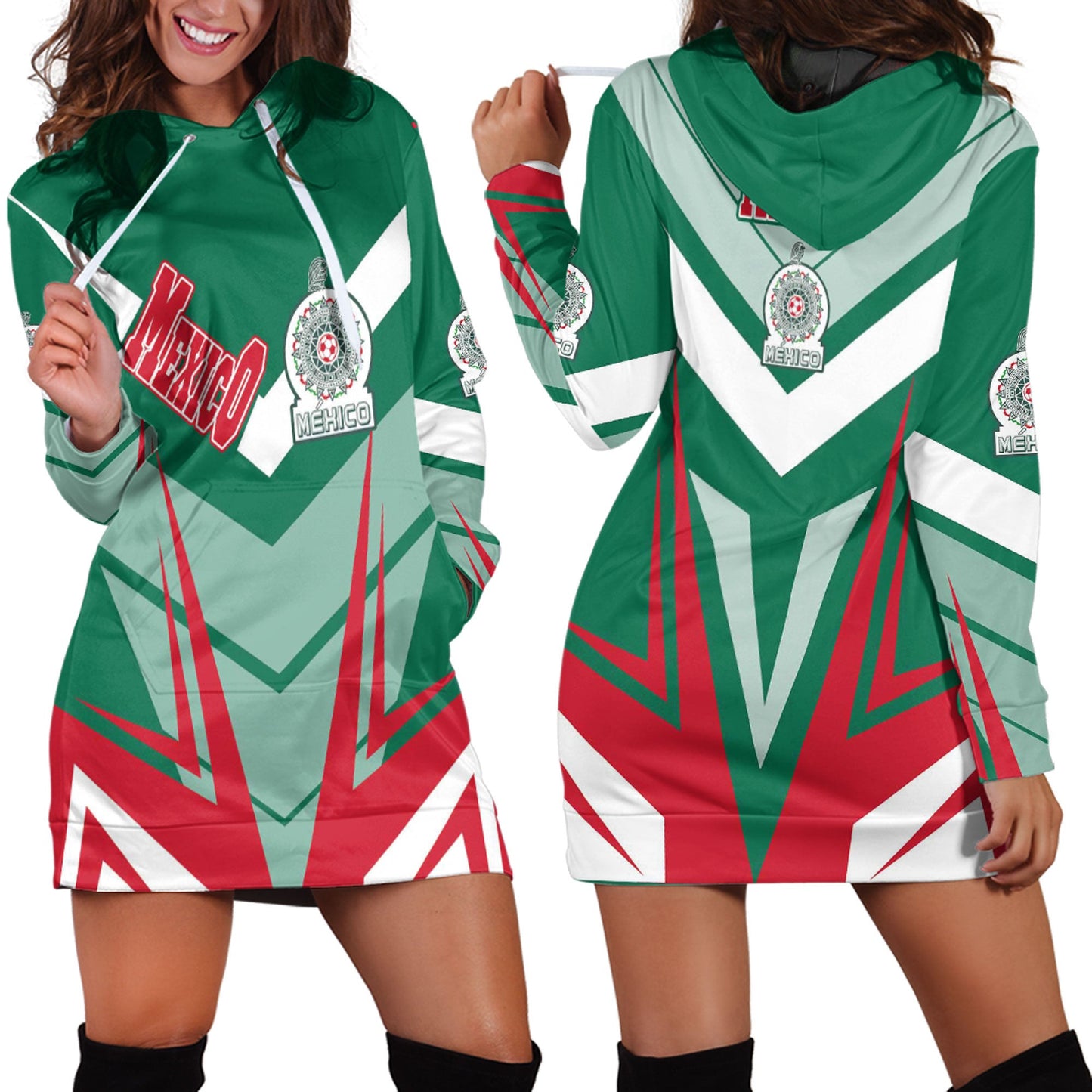 Clothing Mexico Sporty Style Hoodie Dress