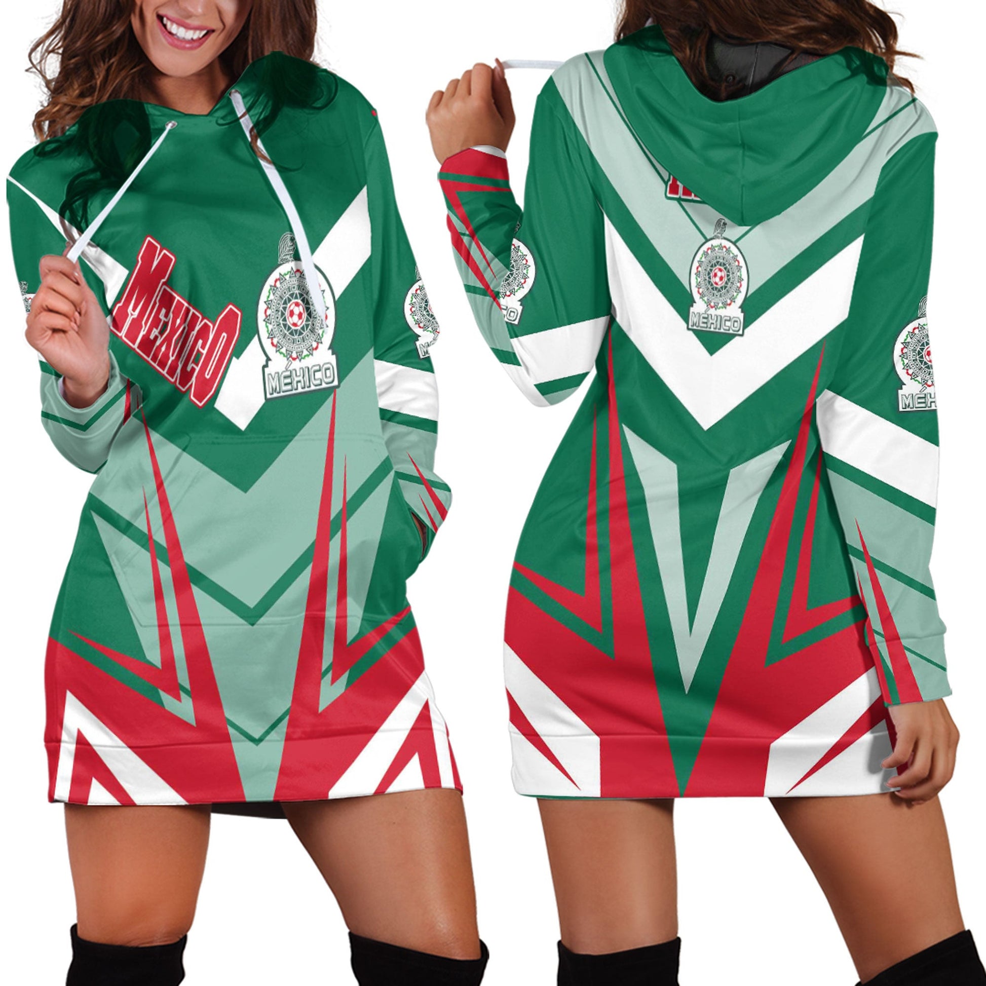 Clothing Mexico Sporty Style Hoodie Dress