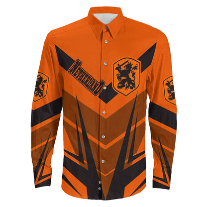 Clothing Netherlands Sporty Style Long Sleeve Button Shirt