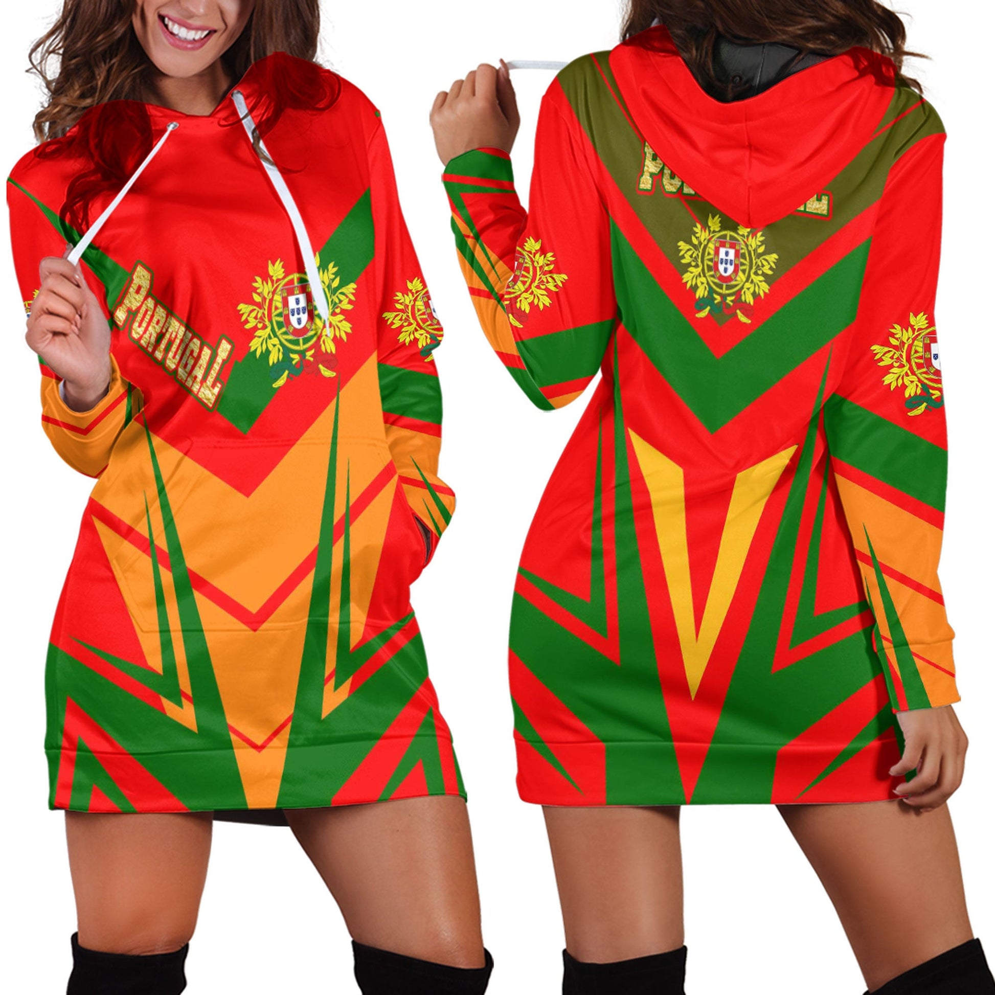 Clothing Portugal Sporty Style Hoodie Dress