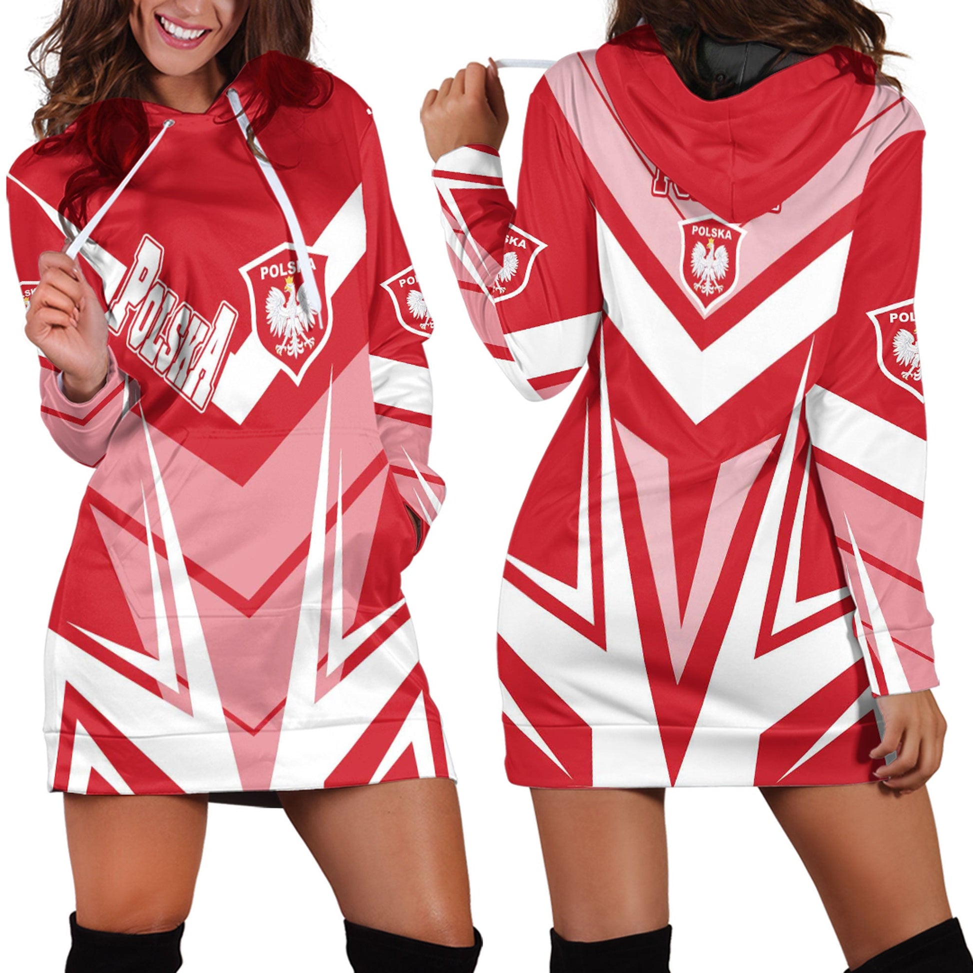Clothing Poland Sporty Style Hoodie Dress