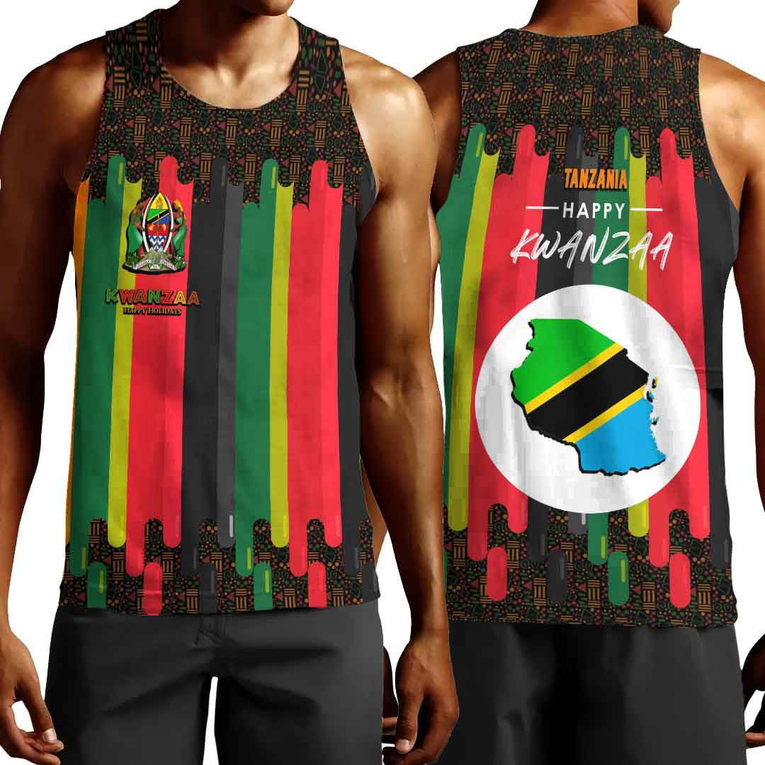 Clothing Tanzania Happy Kwanzaa Men's Tank Top
