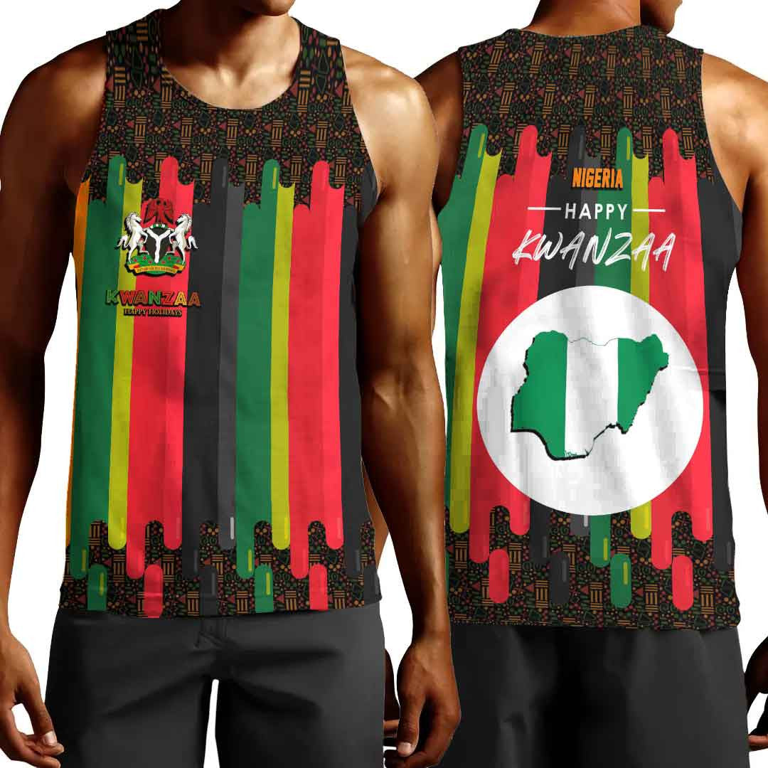 Clothing Nigeria Happy Kwanzaa Men's Tank Top