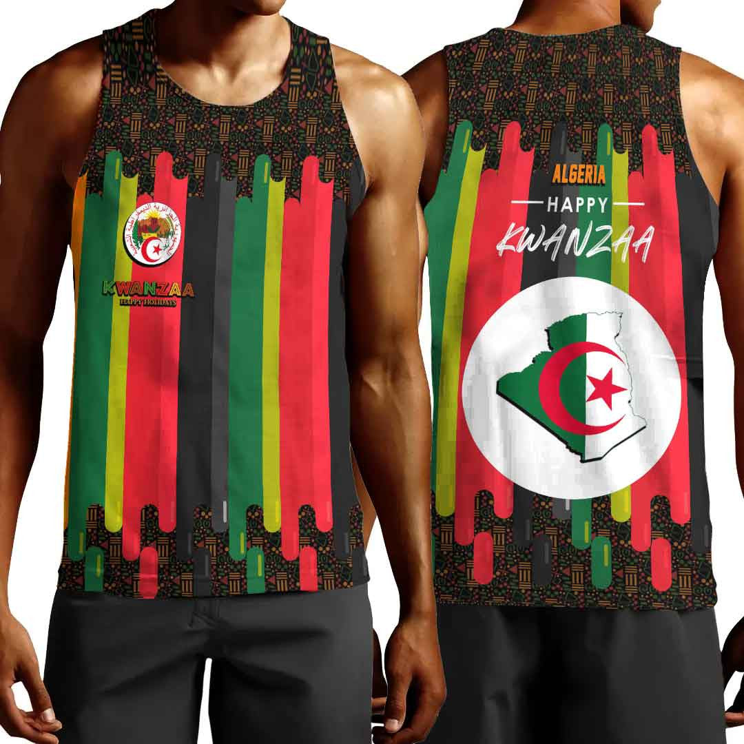 Clothing Algeria Happy Kwanzaa Men's Tank Top