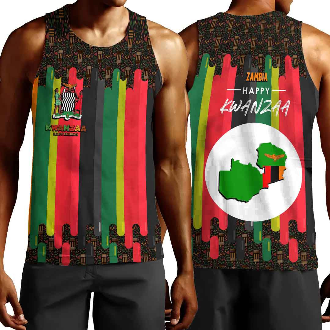 Clothing Zambia Happy Kwanzaa Men's Tank Top