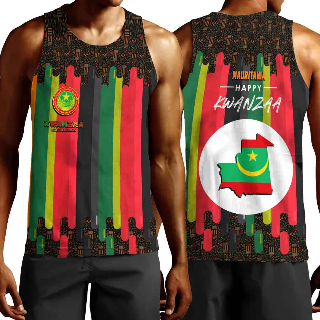 Clothing Mauritania Happy Kwanzaa Men's Tank Top