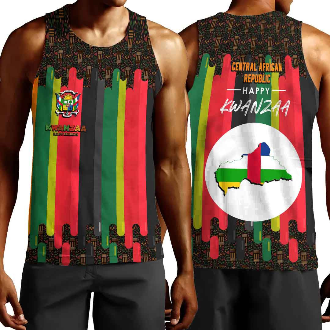 Clothing Central African Republic Happy Kwanzaa Men's Tank Top