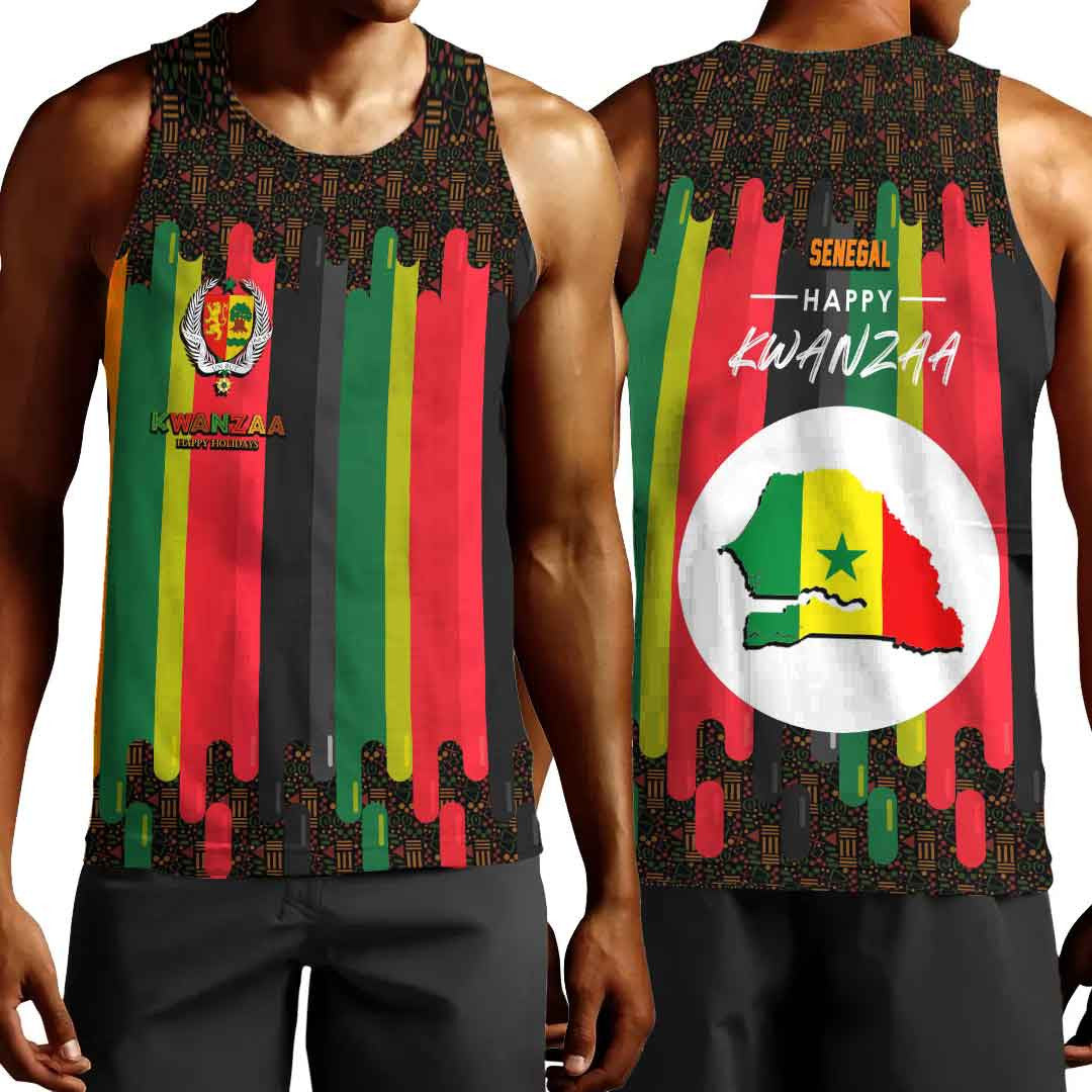 Clothing Senegal Happy Kwanzaa Men's Tank Top
