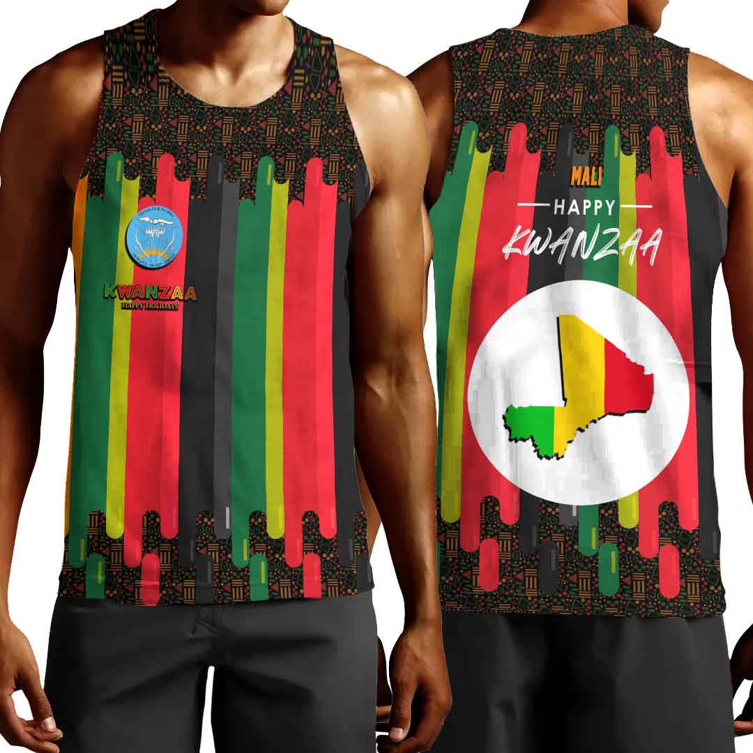 Clothing Mali Happy Kwanzaa Men's Tank Top