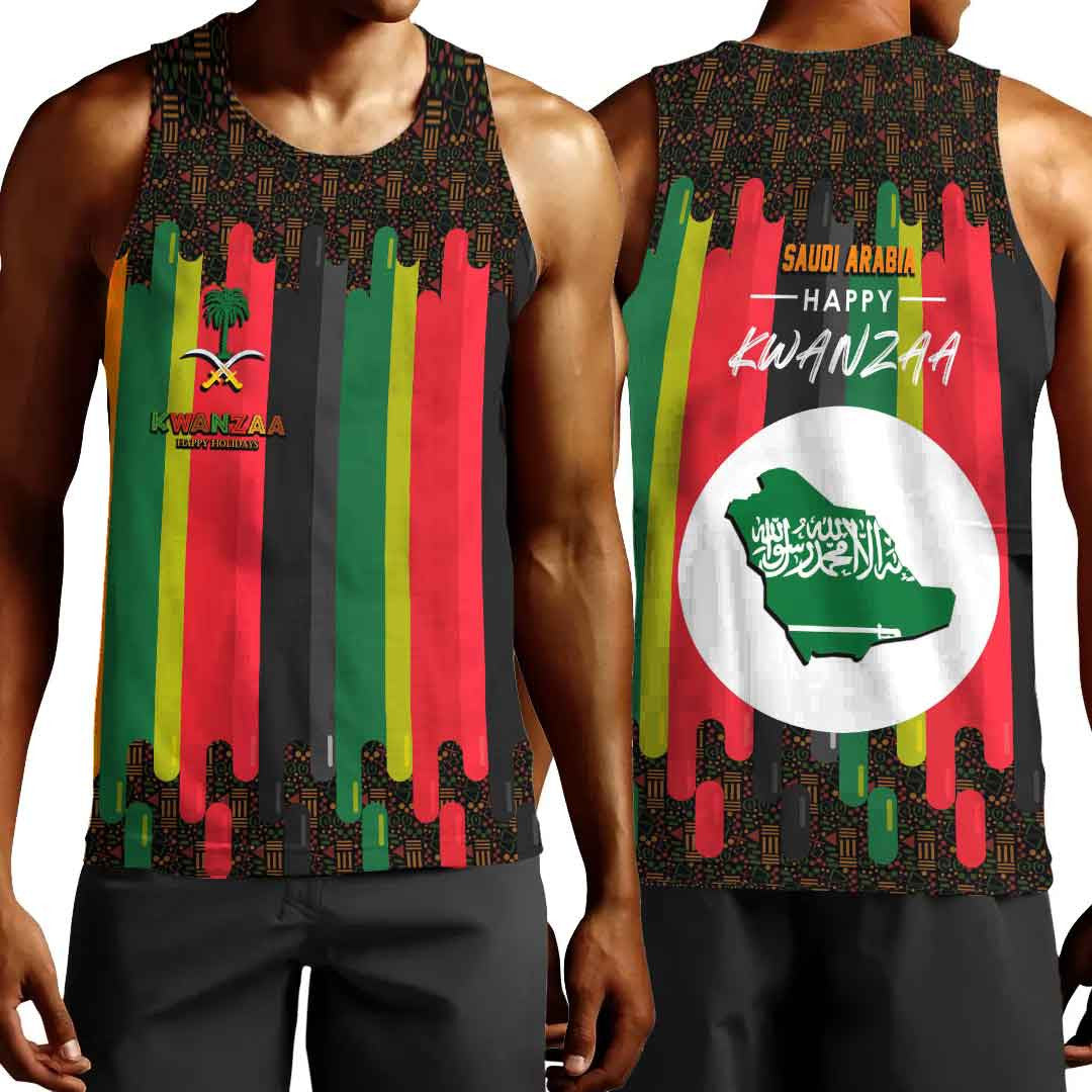Clothing Saudi Arabia Happy Kwanzaa Men's Tank Top