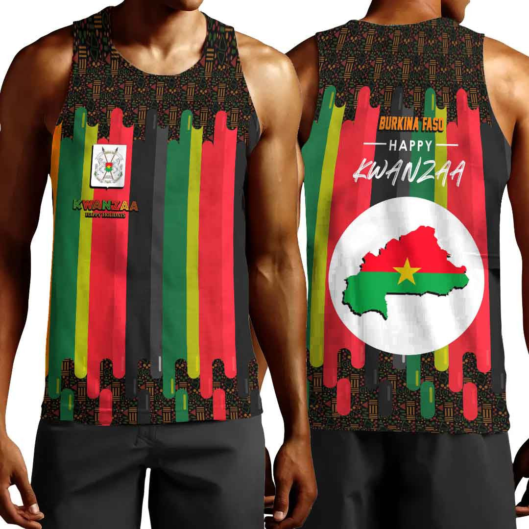 Clothing Burkina Faso Happy Kwanzaa Men's Tank Top