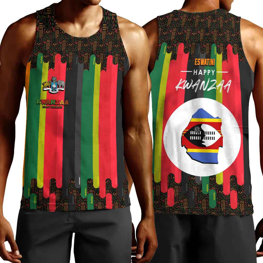 Clothing Eswatini Happy Kwanzaa Men's Tank Top