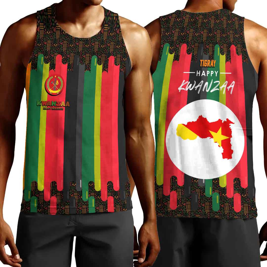 Clothing Tigray Happy Kwanzaa Men's Tank Top