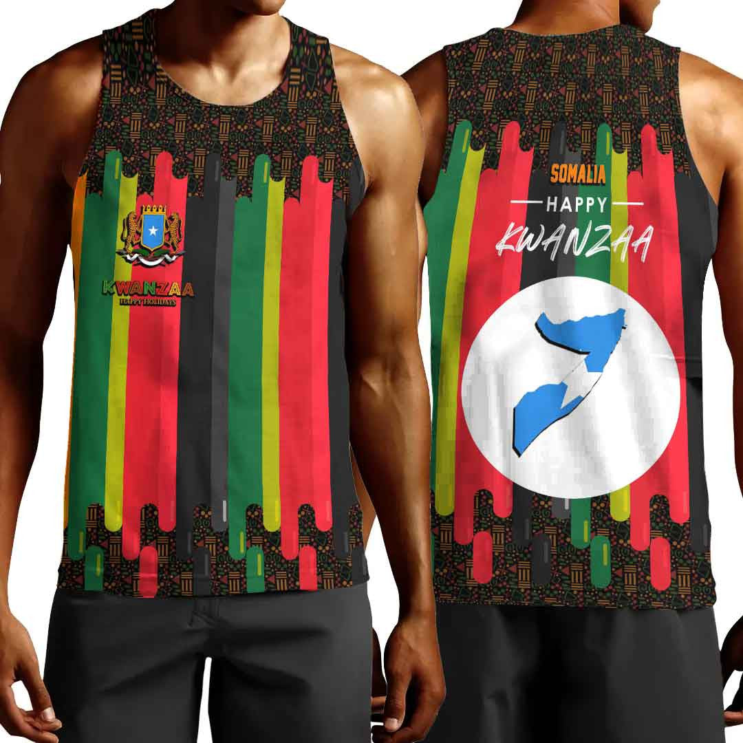 Clothing Somalia Happy Kwanzaa Men's Tank Top