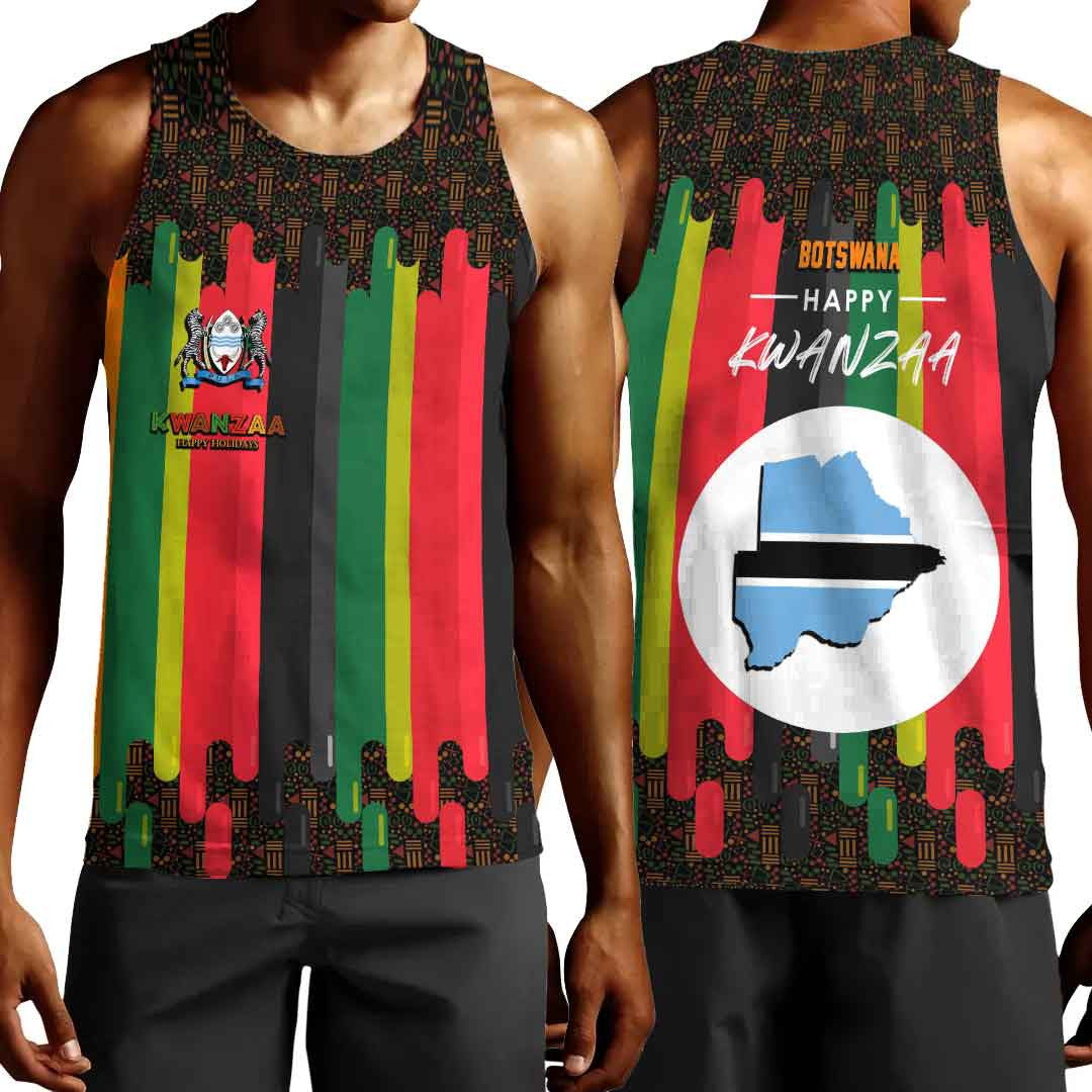 Clothing Botswana Happy Kwanzaa Men's Tank Top
