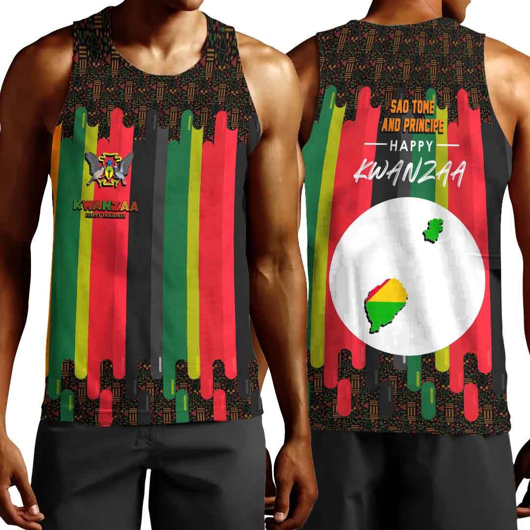 Clothing Sao Tome and Principe Happy Kwanzaa Men's Tank Top